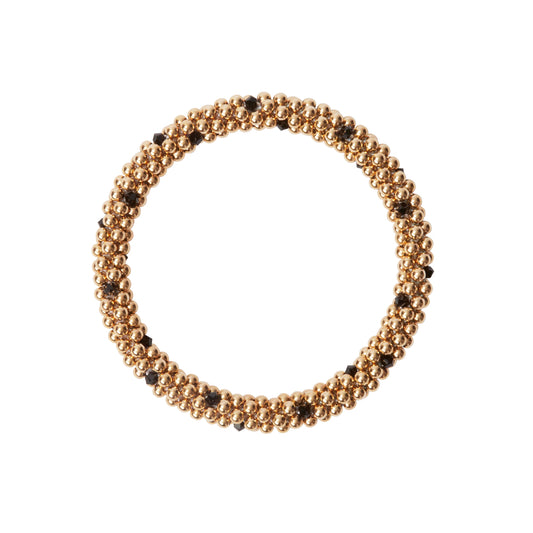 14 Kt gold filled beaded bracelet with Indigo Blue Dot Design Bracelet